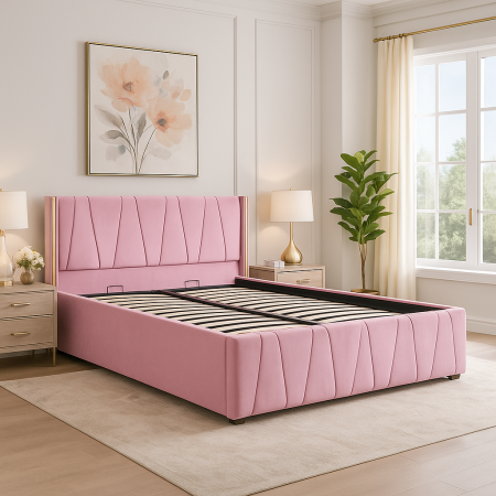 Paturi Premium - Pat Eva Tapitat cu Somiera rabatabila