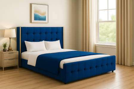 Pat Tapitat 140x200 - Pat Noel cu Somiera Rabatabila