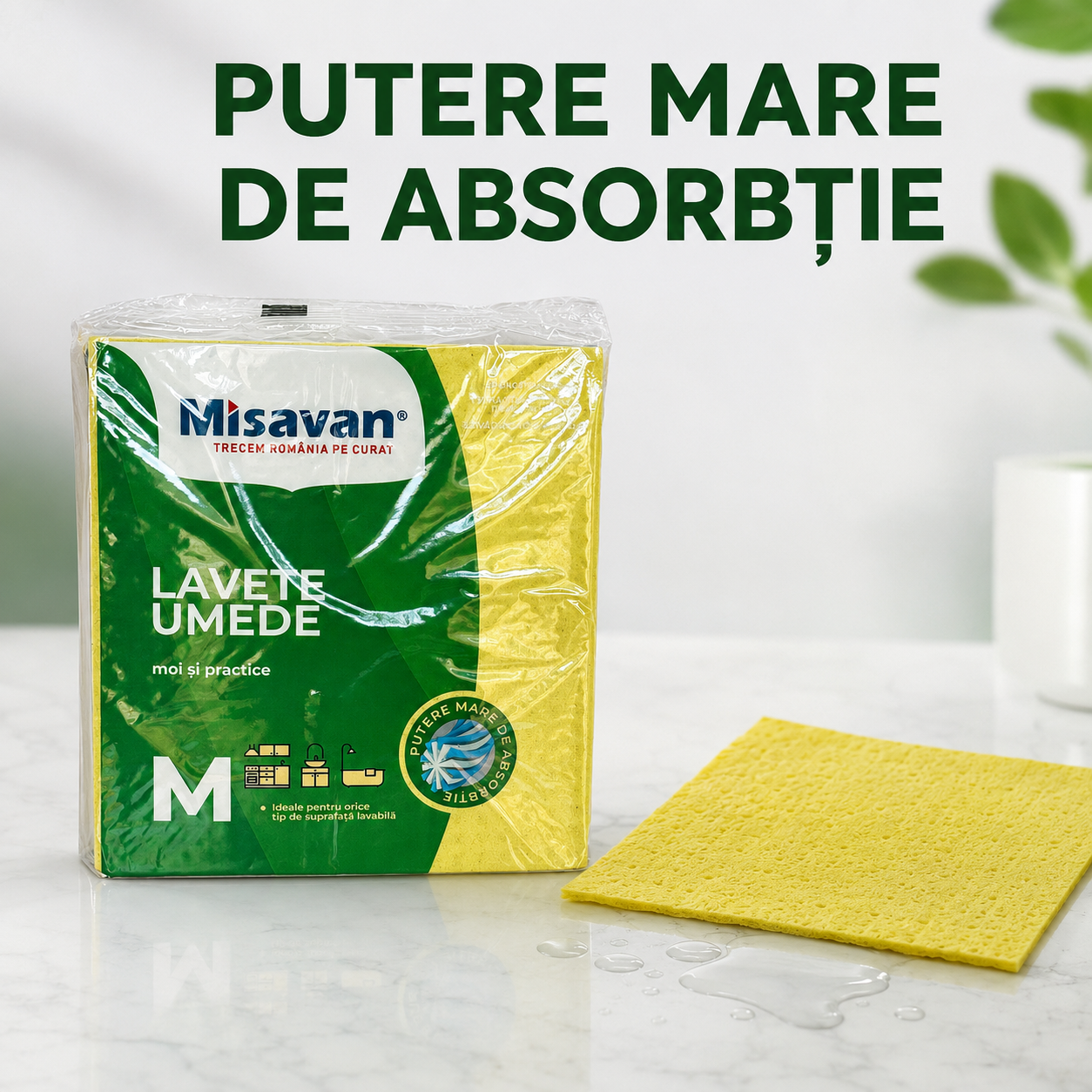 Misavan Lavete Umede Universale Absorbante M 16x17 cm Set 3 Bucăți [4]
