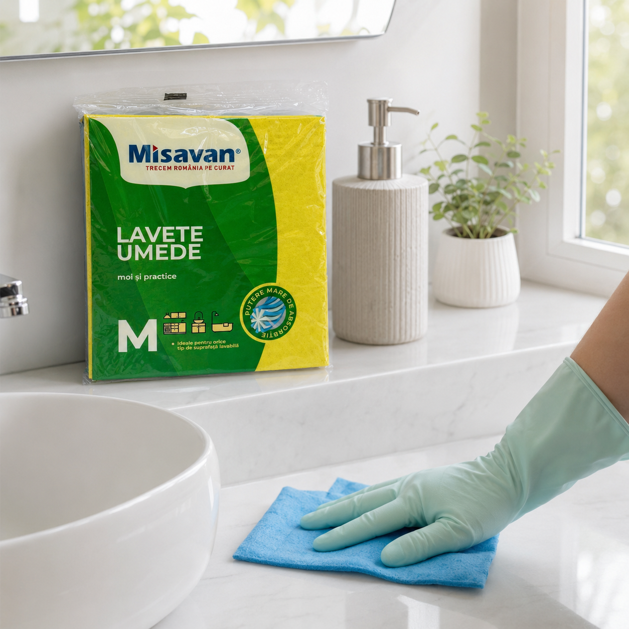 Misavan Lavete Umede Universale Absorbante M 16x17 cm Set 3 Bucăți [2]