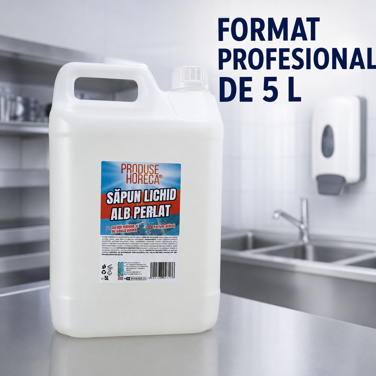 Săpun lichid alb perlat Misavan Produse Horeca 5 L [5]