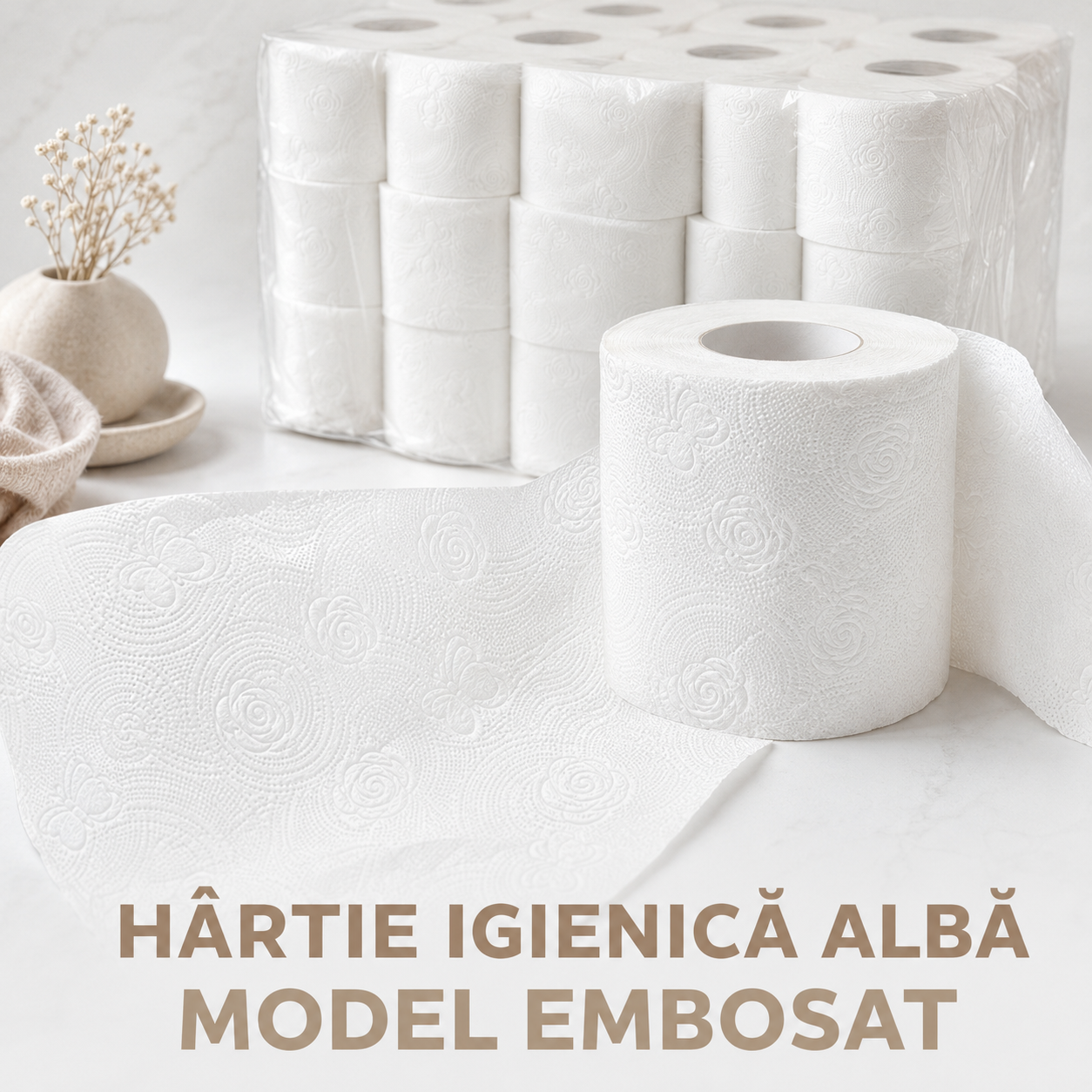 Hârtie igienică Hotel albă, 2 straturi – set 24 role [4]