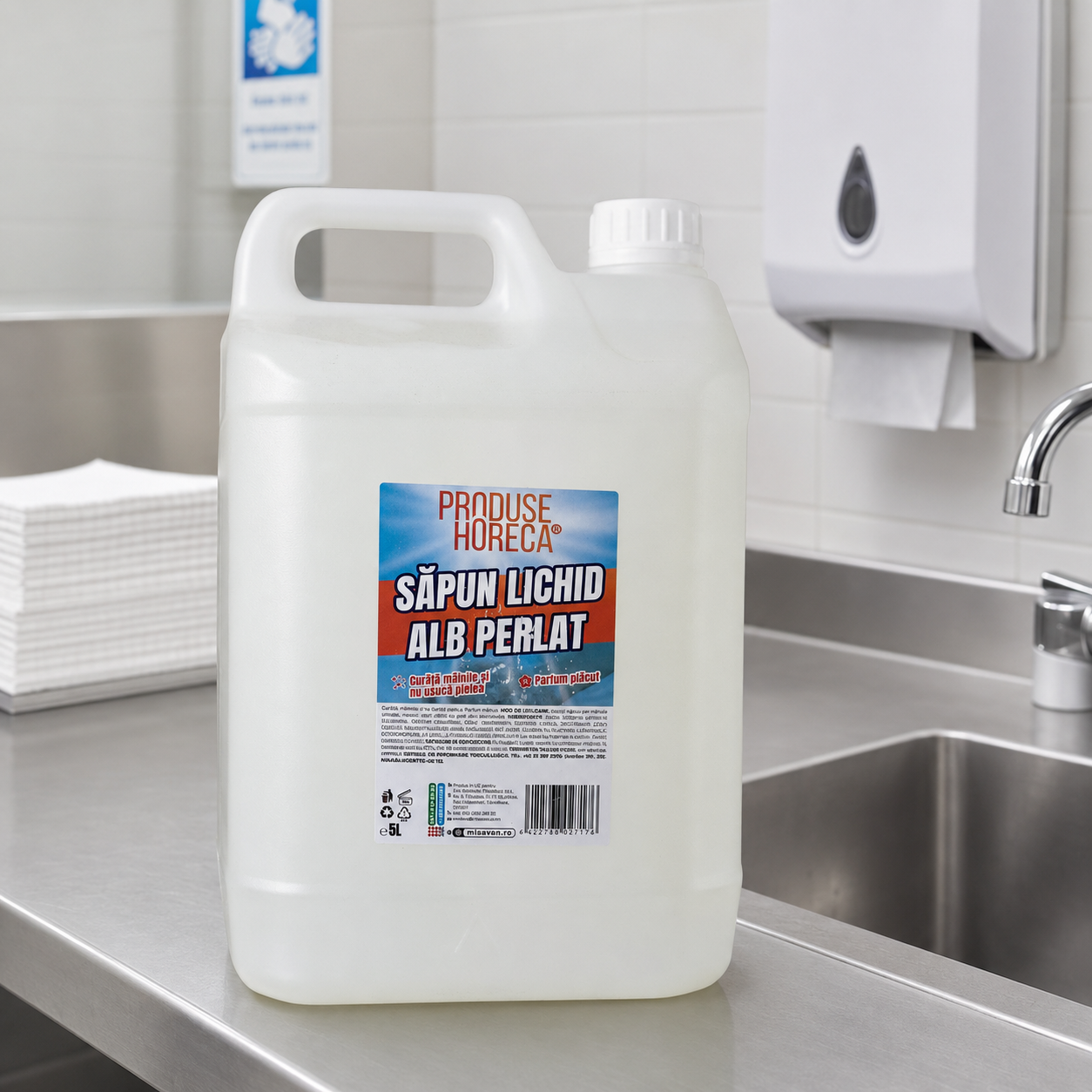 Săpun lichid alb perlat Misavan Produse Horeca 5 L [2]