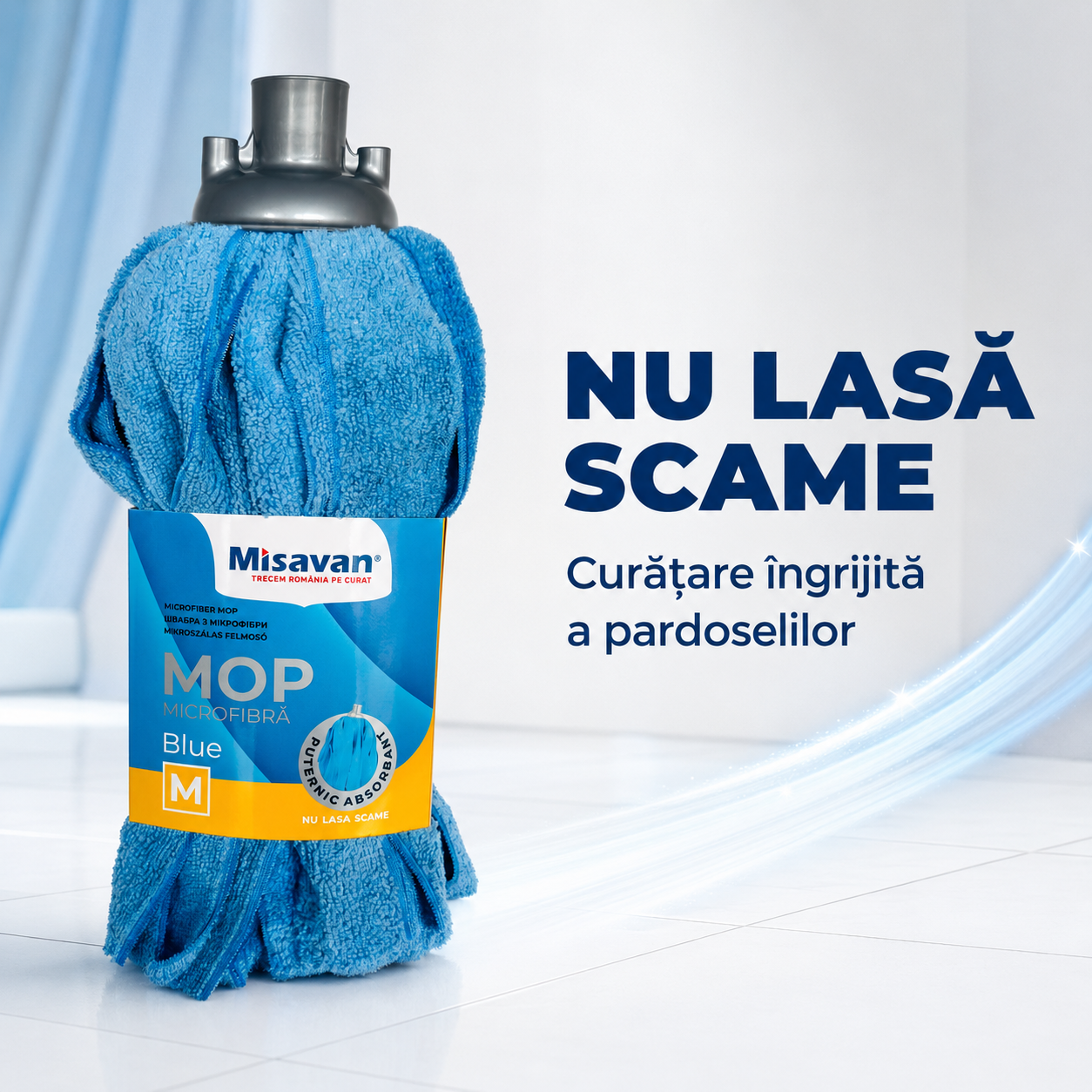 Misavan Mop din microfibră Blue, mărimea M [4]