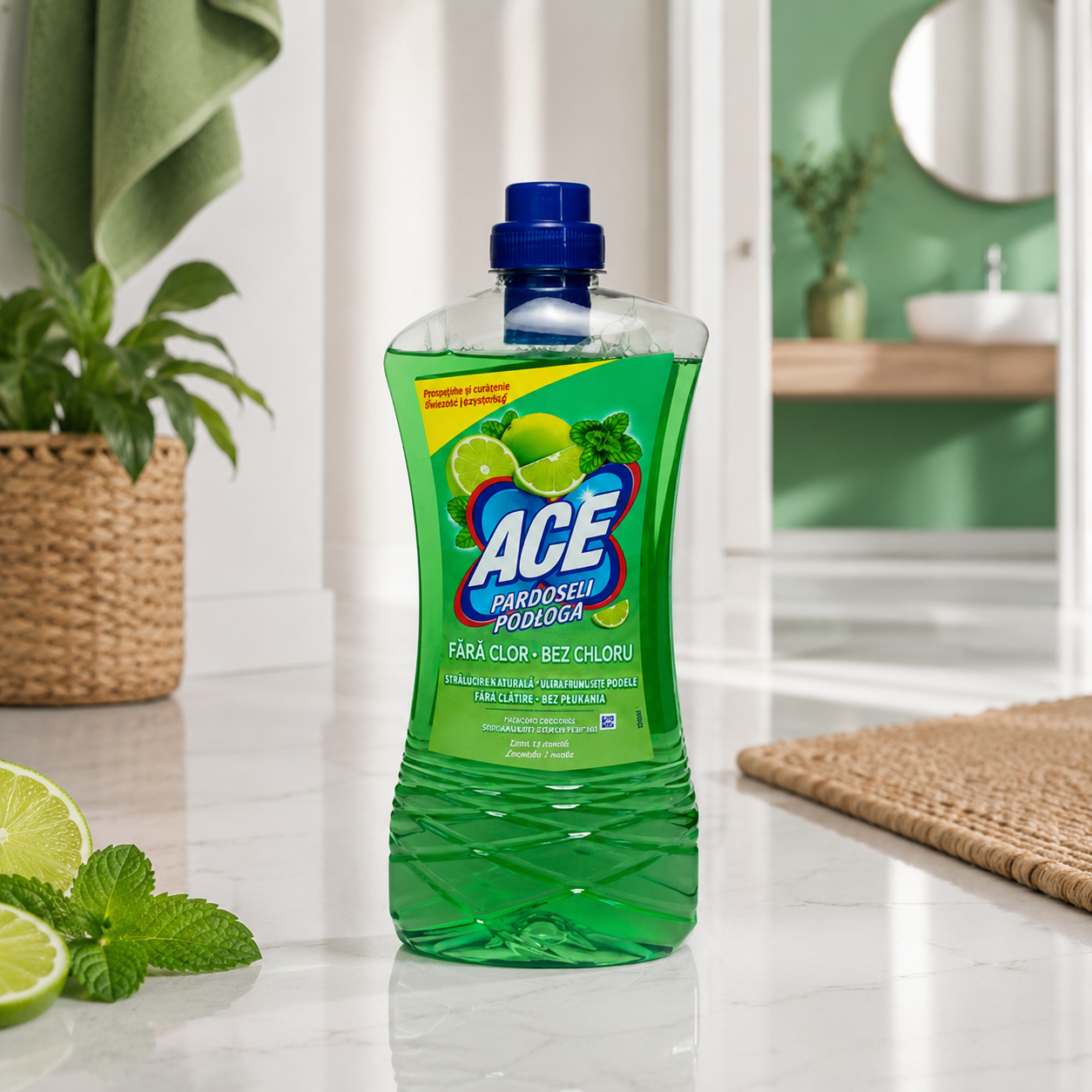 ACE Detergent pentru Pardoseli Mentă și Lime 1 L [2]