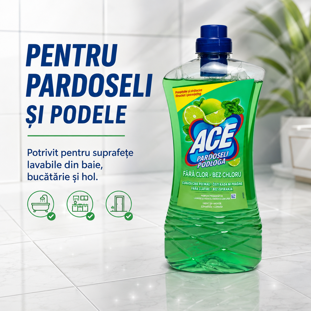 ACE Detergent pentru Pardoseli Mentă și Lime 1 L [5]
