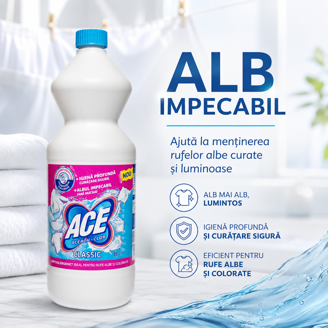 ACE Classic Înălbitor Gel cu Clor 1 L [3]