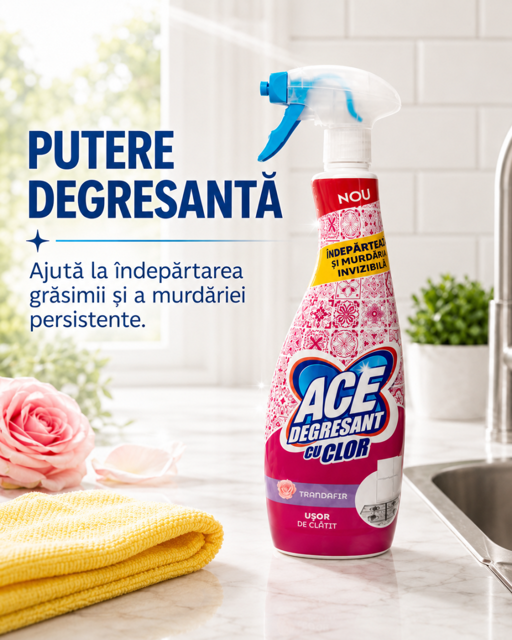 ACE Spray Degresant cu Clor Trandafir 650 ml [3]