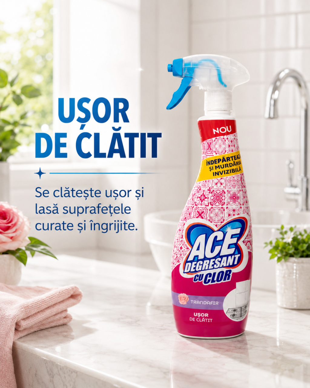 ACE Spray Degresant cu Clor Trandafir 650 ml [5]
