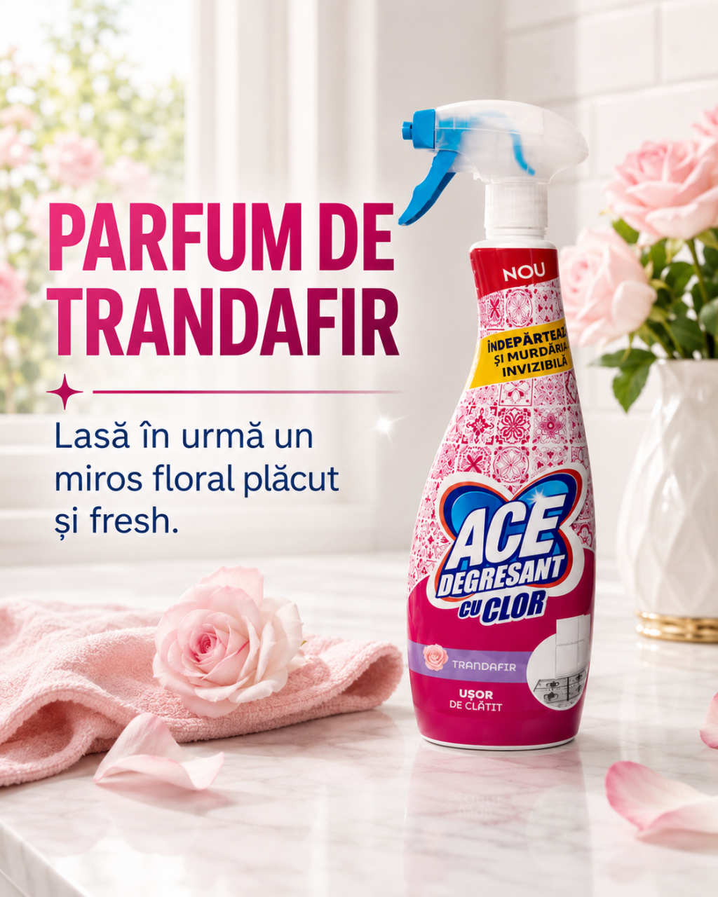 ACE Spray Degresant cu Clor Trandafir 650 ml [6]