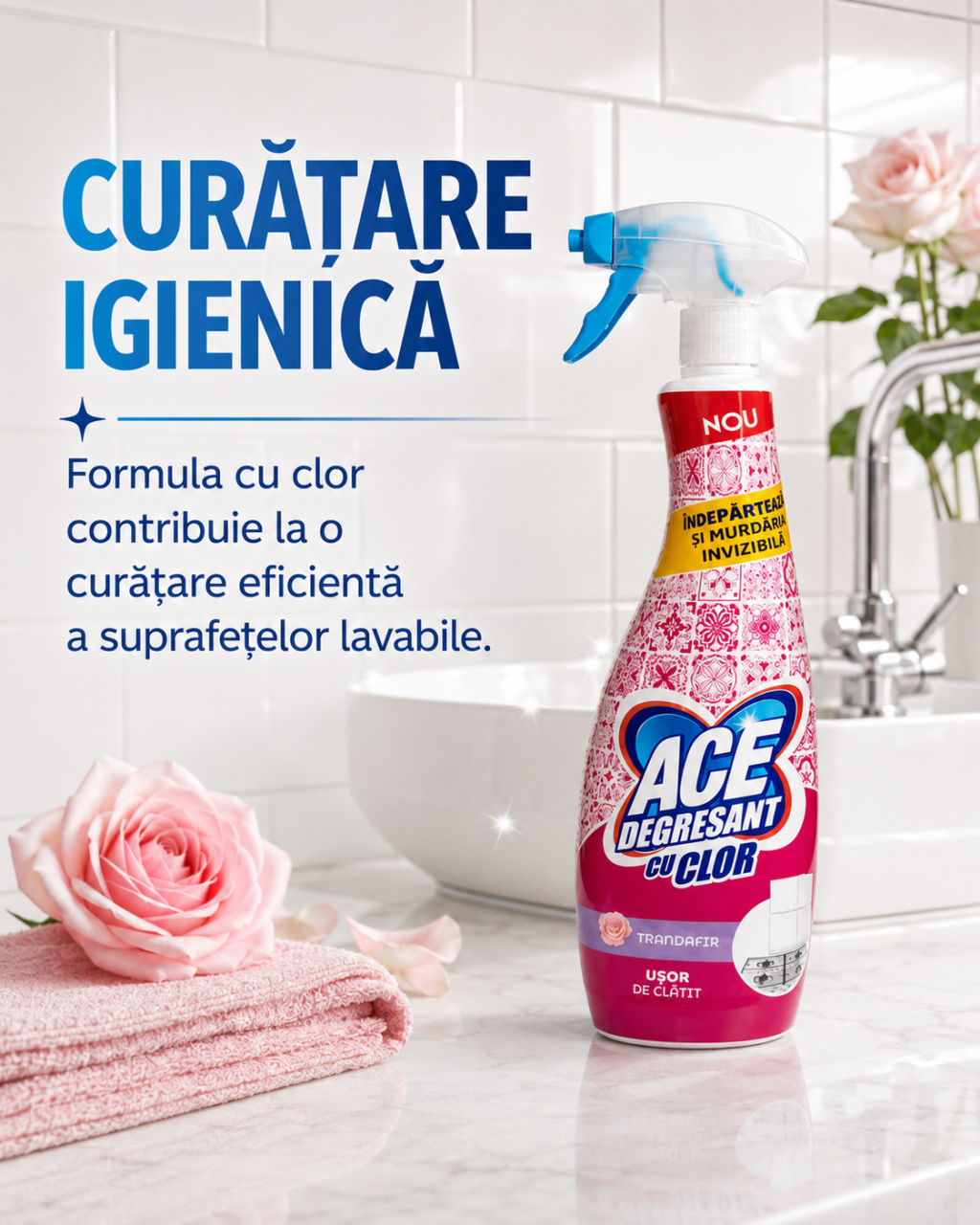 ACE Spray Degresant cu Clor Trandafir 650 ml [4]