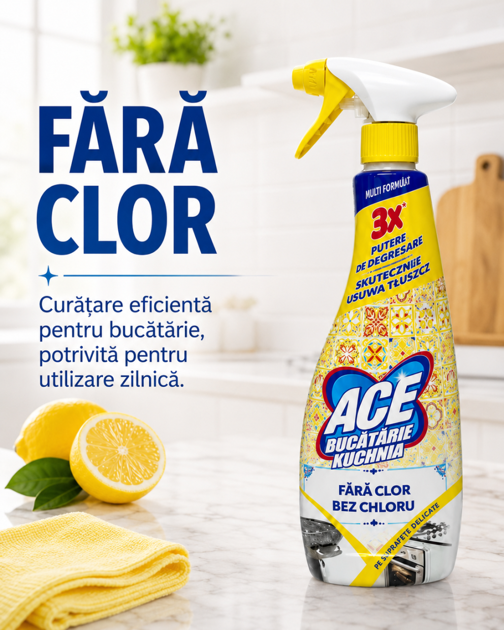 ACE Spray Degresant pentru Bucătărie Fără Clor 750 ml [3]