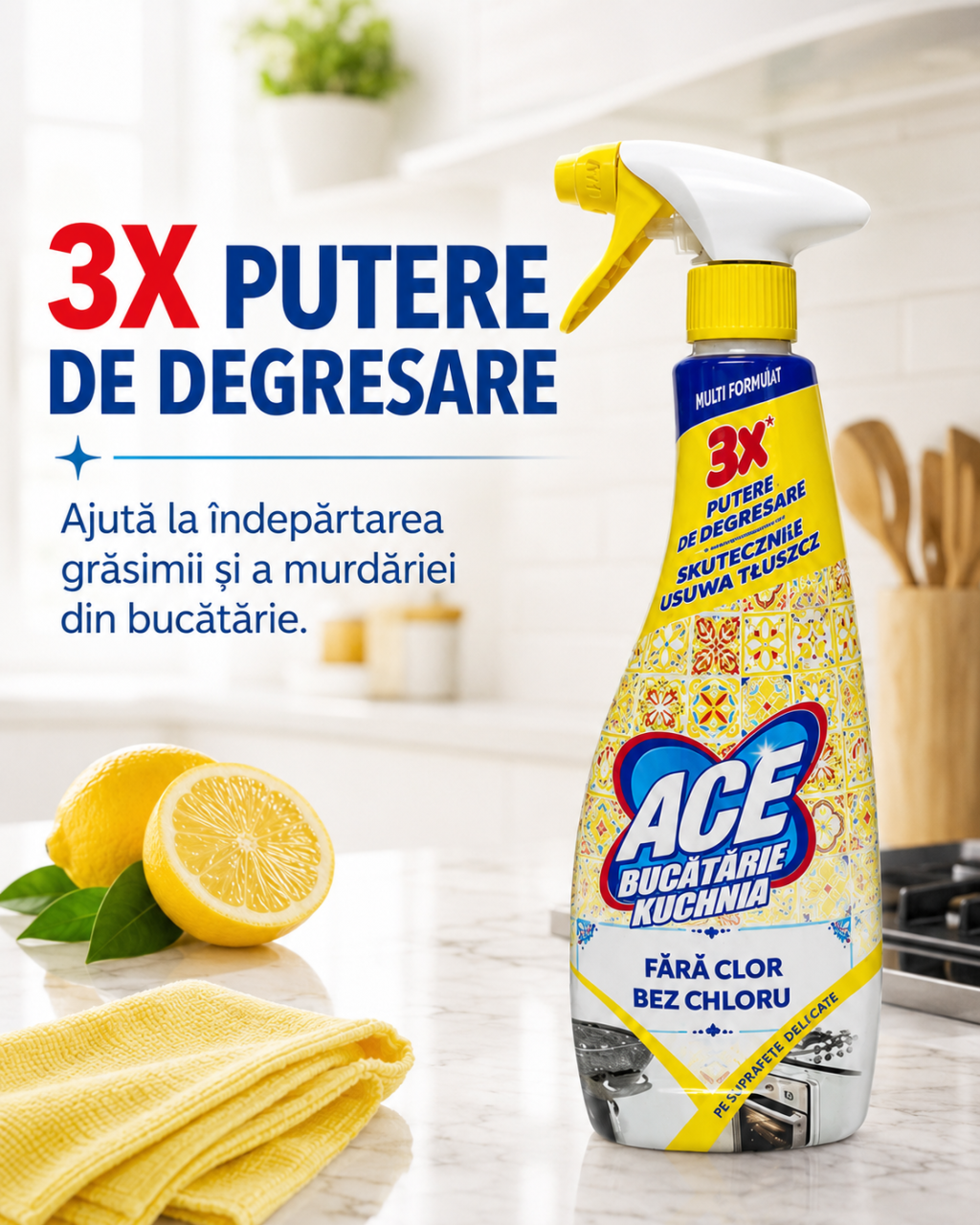 ACE Spray Degresant pentru Bucătărie Fără Clor 750 ml [4]