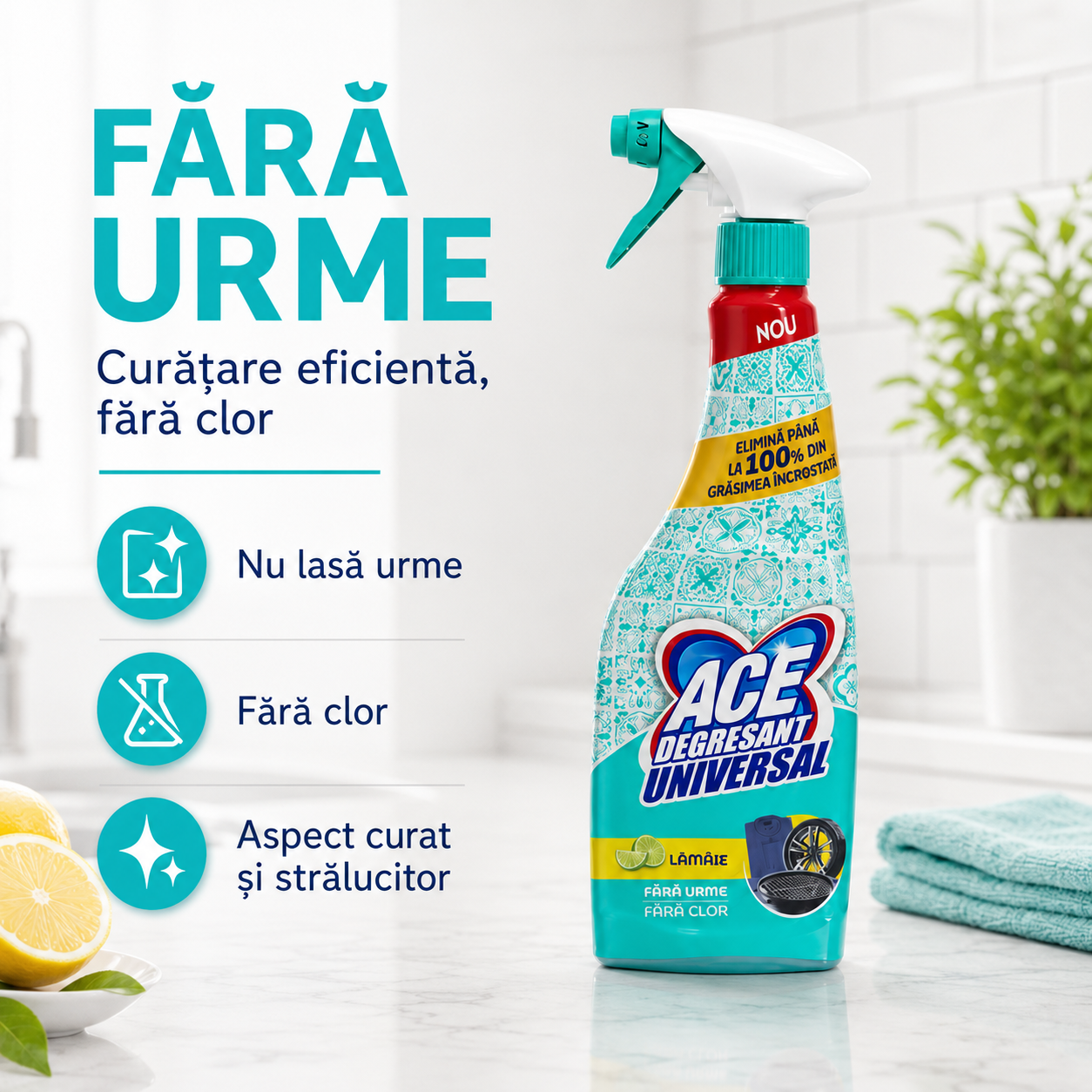 ACE Degresant Universal Spray cu Parfum de Lămâie 650 ml [5]