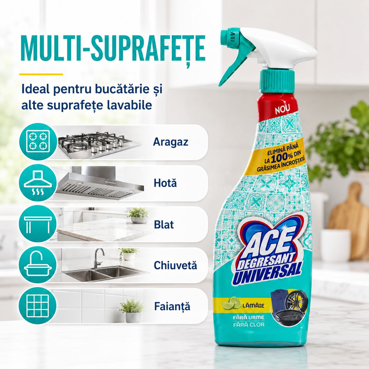 ACE Degresant Universal Spray cu Parfum de Lămâie 650 ml [4]