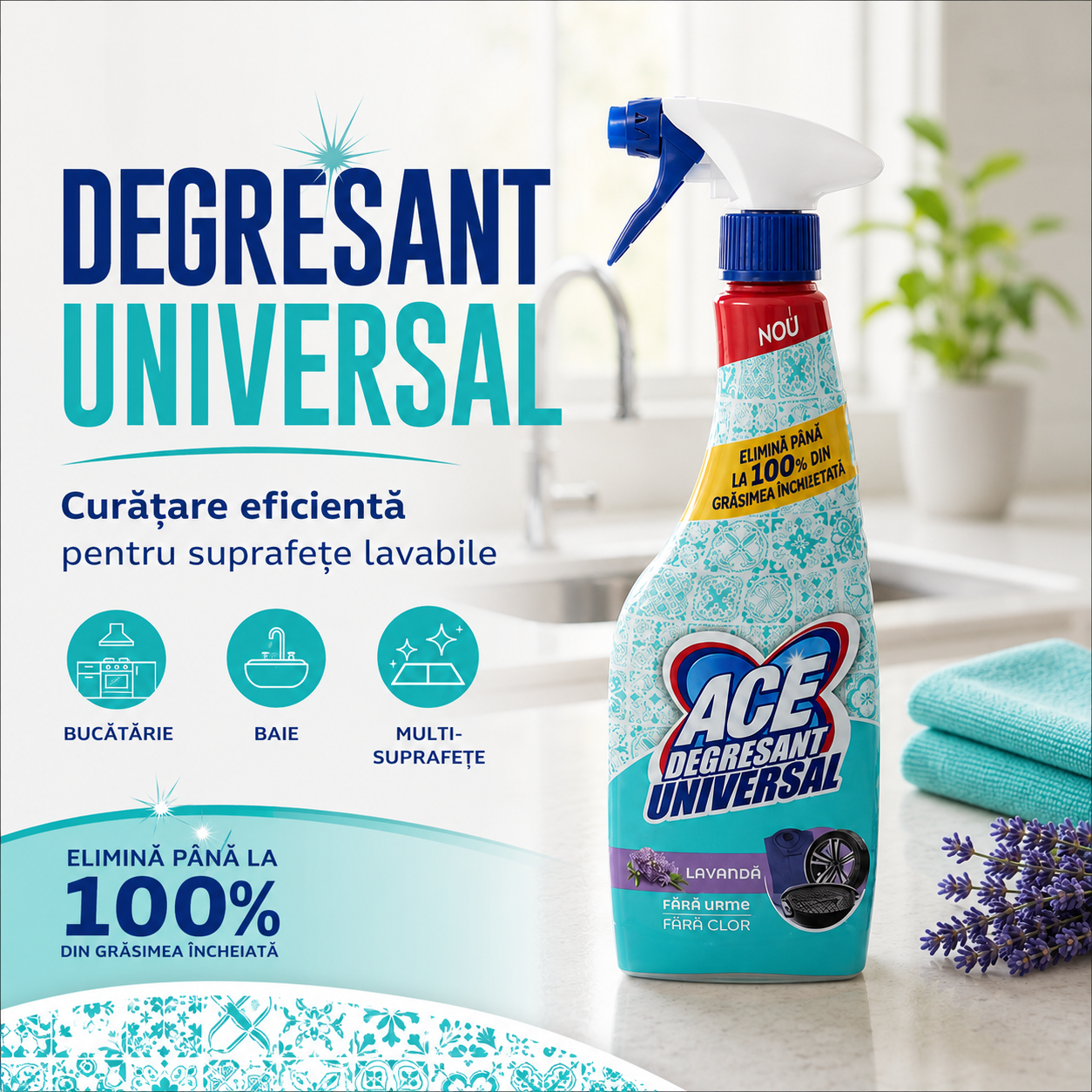 ACE Degresant Universal Spray cu Parfum de Lavandă 650 ml [4]
