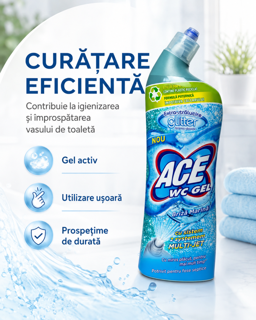 ACE WC Glitter Gel Decalcifiant Briză Marină 700 ml [6]