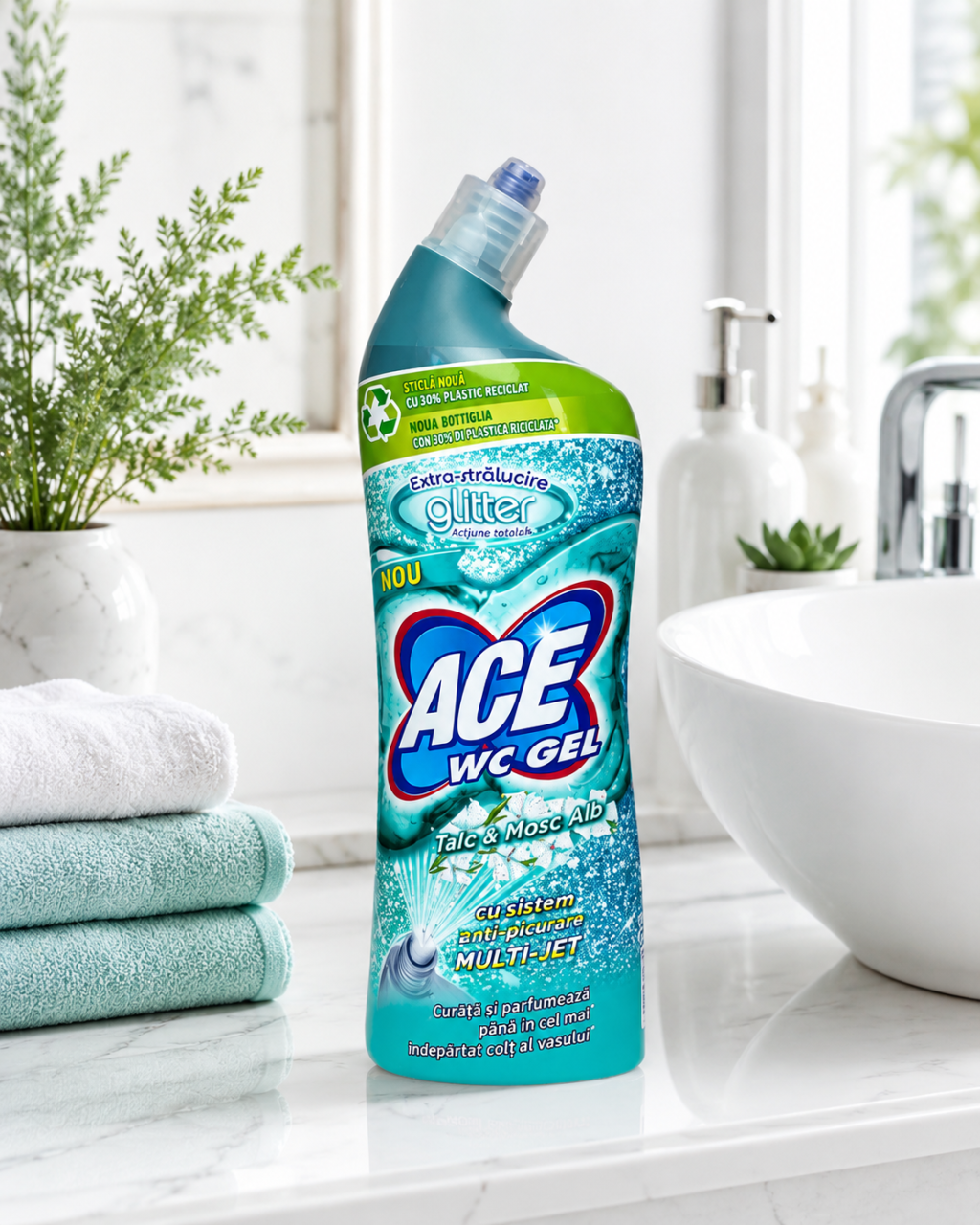 ACE WC Glitter Gel Decalcifiant Talc si Mosc Alb 700 ml [2]