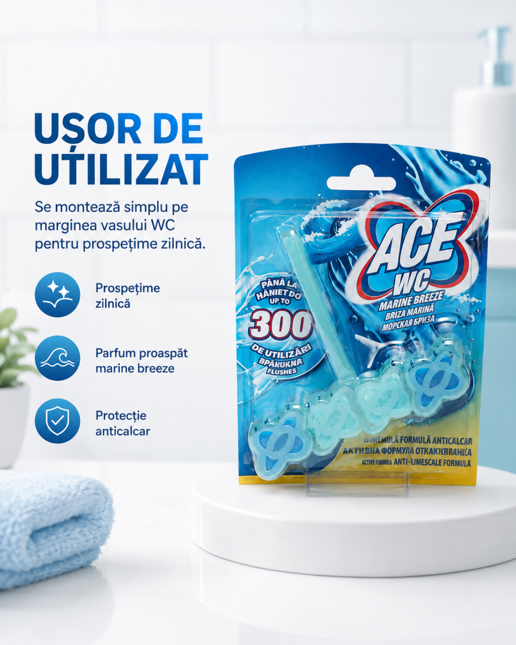 ACE WC Odorizant Toaletă Briză Marină 48 g [6]