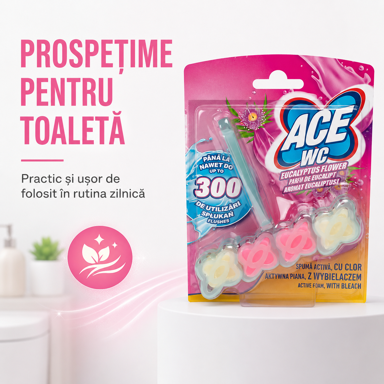 ACE WC Odorizant Toaletă Flori de Eucalipt 48 g [6]