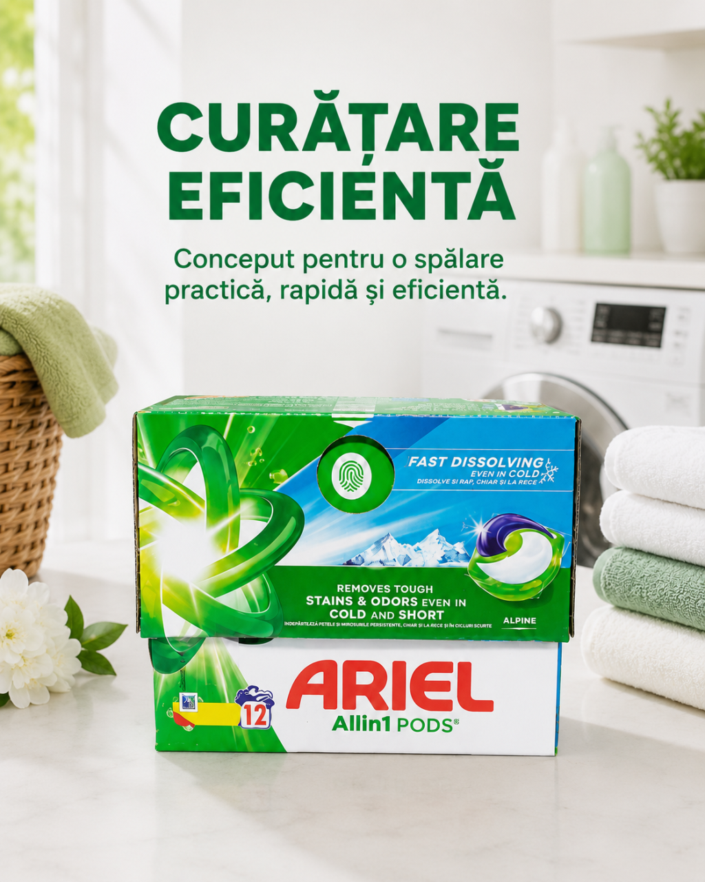 Ariel All in 1 Pods Alpine Detergent Capsule Rufe 12 Capsule [6]