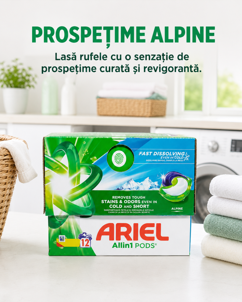 Ariel All in 1 Pods Alpine Detergent Capsule Rufe 12 Capsule [5]