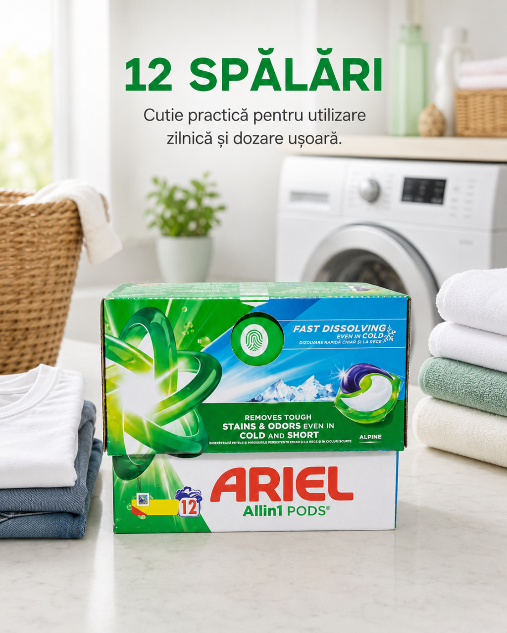 Ariel All in 1 Pods Alpine Detergent Capsule Rufe 12 Capsule [3]