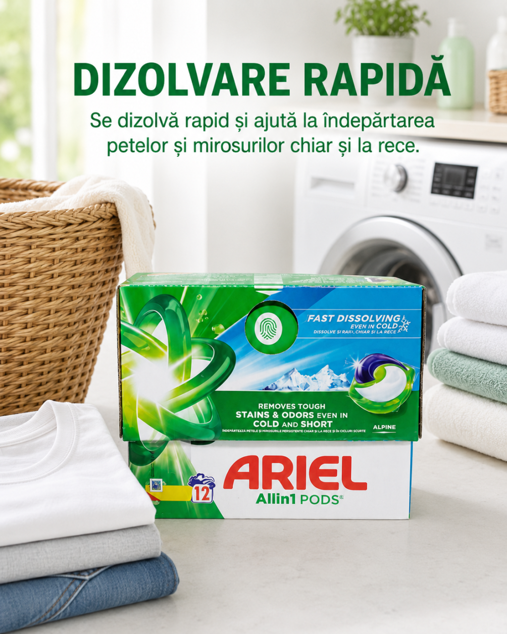 Ariel All in 1 Pods Alpine Detergent Capsule Rufe 12 Capsule [4]