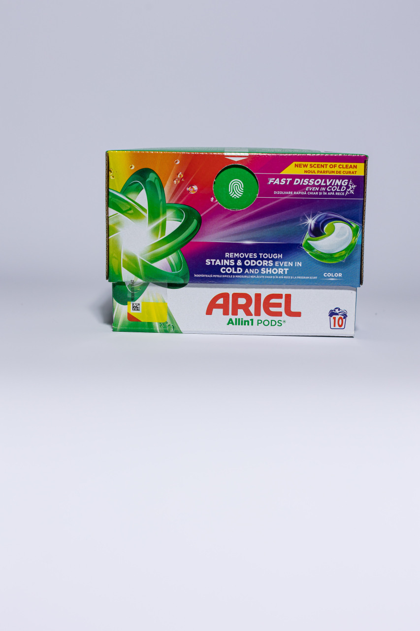 Ariel All in One Pods Color, detergent automat de rufe, capsule, 10 buc [1]
