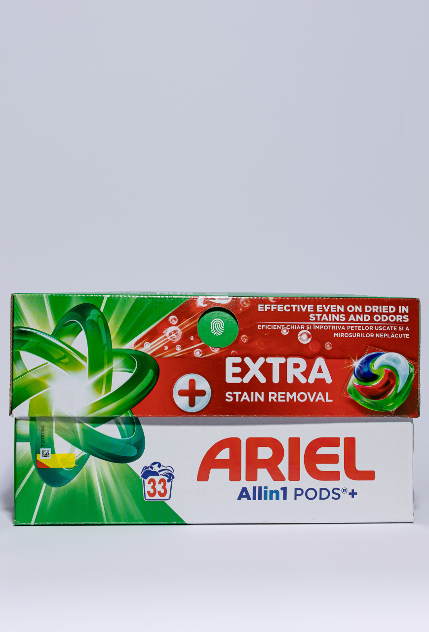 Ariel  All in One Pods + Extra Stain Removal, detergent automat de rufe, capsule, 33 buc [2]