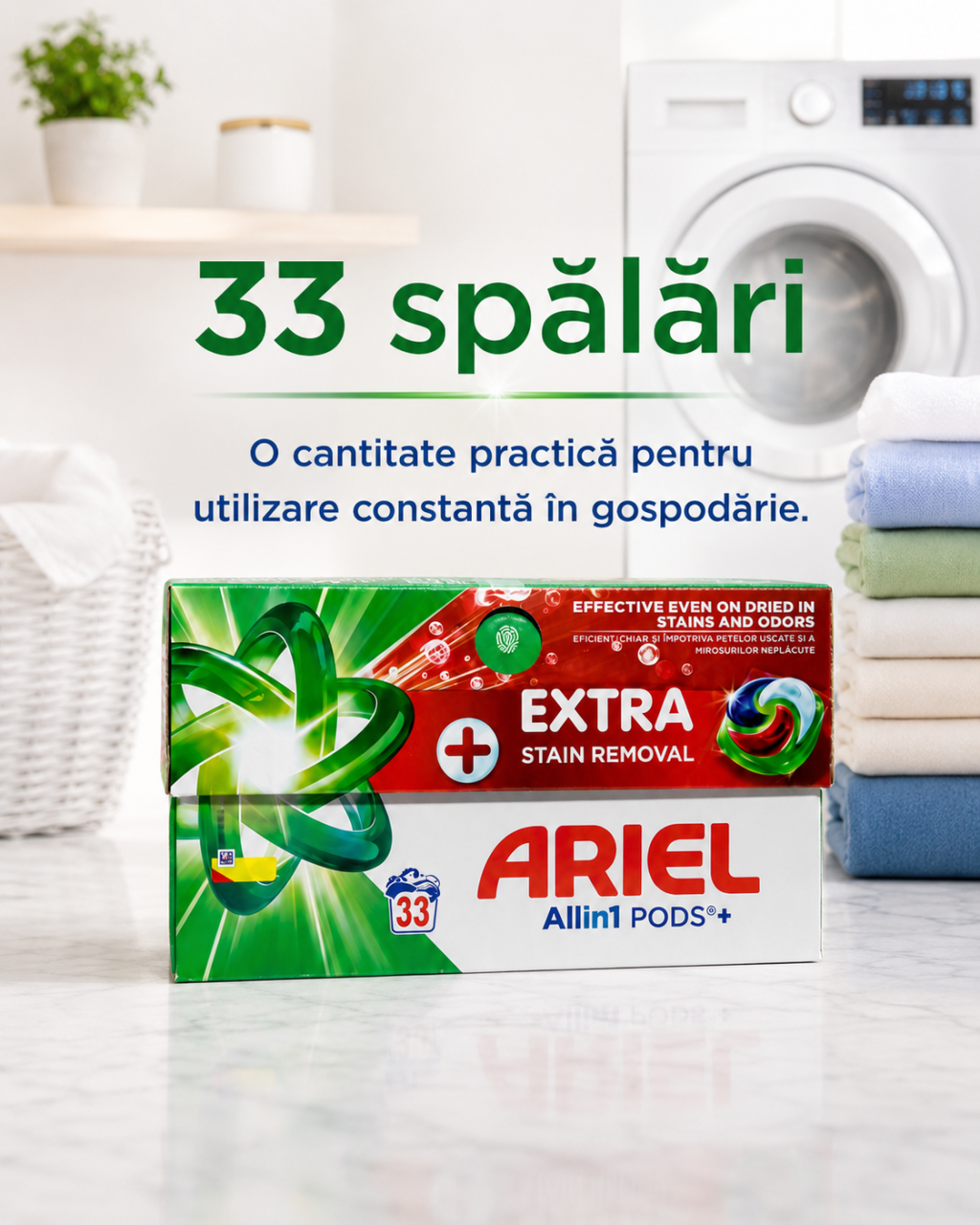 Ariel All in 1 Pods Extra Stain Removal Detergent Capsule 33 Capsule [5]