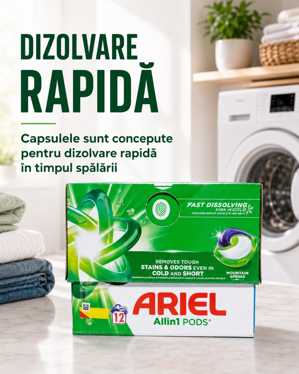 Ariel All in 1 Pods Mountain Spring Detergent Capsule Rufe 12 Capsule [4]