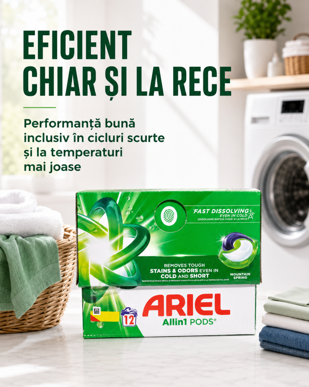 Ariel All in 1 Pods Mountain Spring Detergent Capsule Rufe 12 Capsule [5]