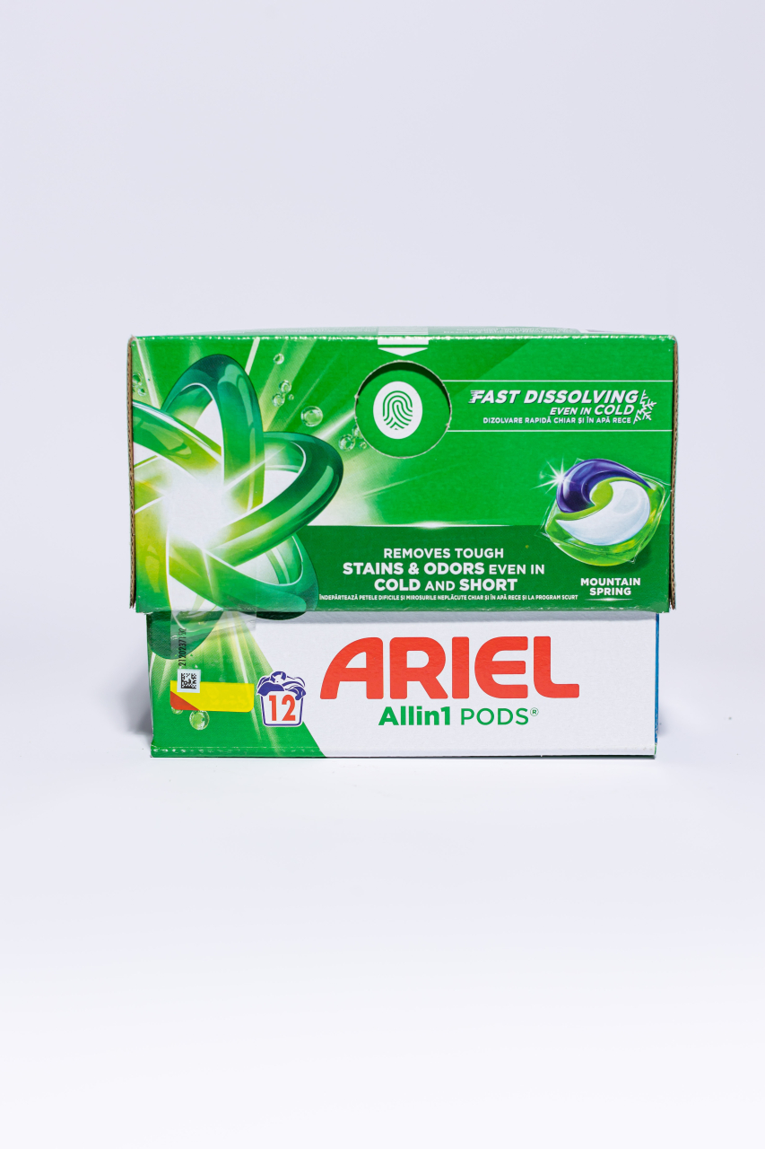 Ariel All in One Pods Mountain Spring, detergent automat de rufe, capsule, 12 buc [2]