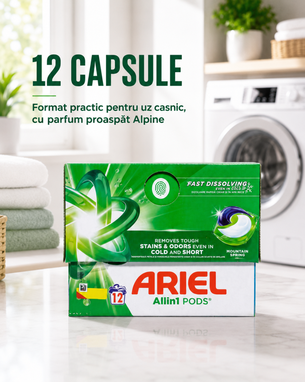 Ariel All in 1 Pods Mountain Spring Detergent Capsule Rufe 12 Capsule [6]