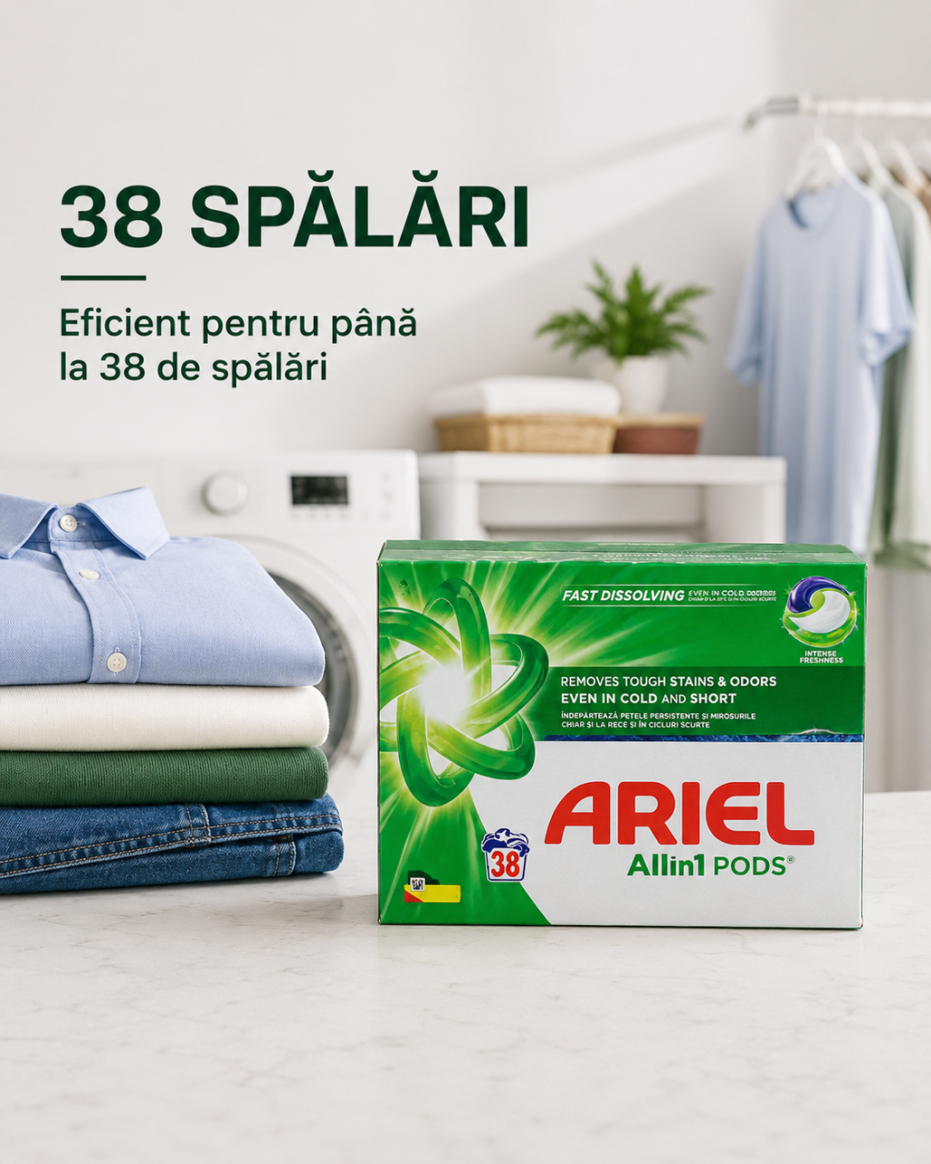 Ariel All in 1 Pods Mountain Spring Detergent Capsule Rufe 38 Capsule [3]