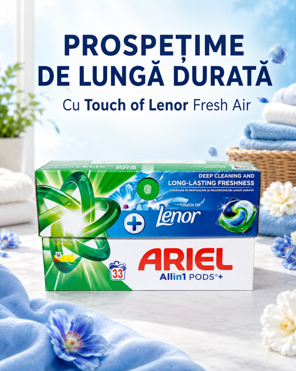 Ariel All in 1 Pods Touch of Lenor Fresh Air Detergent Capsule 33 Capsule [5]