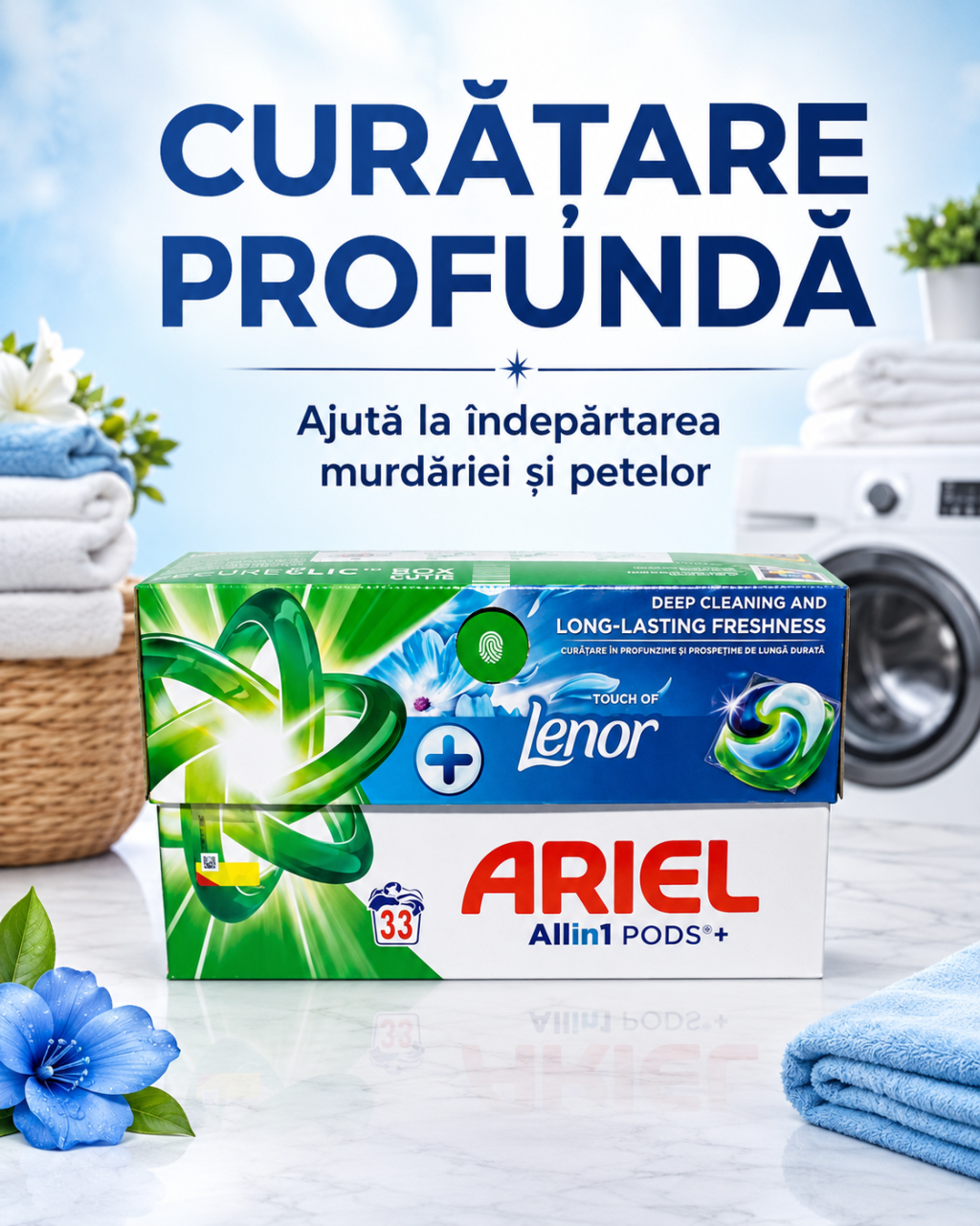 Ariel All in 1 Pods Touch of Lenor Fresh Air Detergent Capsule 33 Capsule [4]