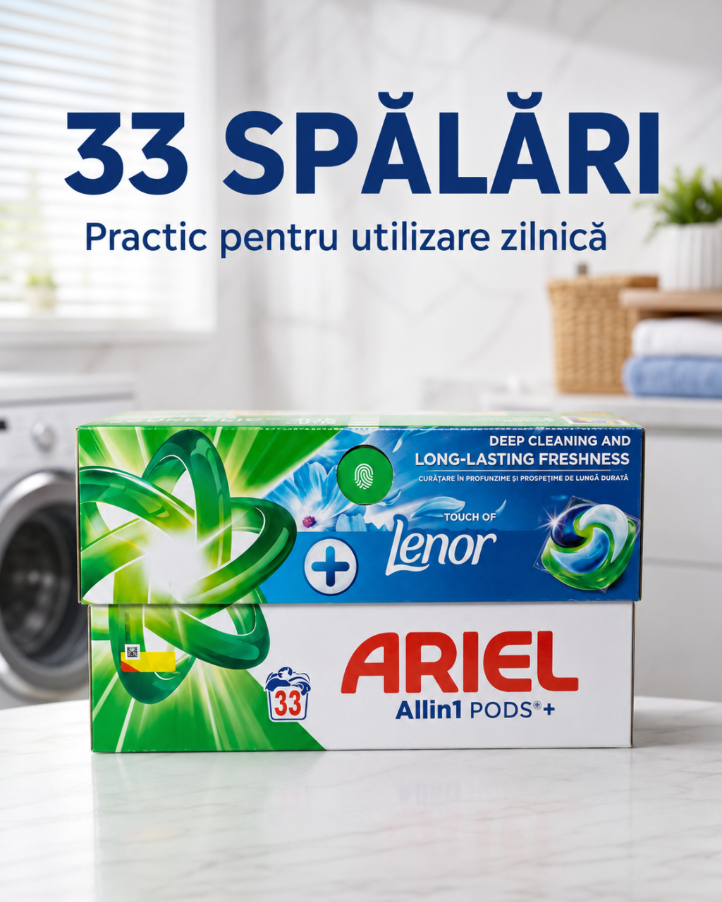 Ariel All in 1 Pods Touch of Lenor Fresh Air Detergent Capsule 33 Capsule [3]