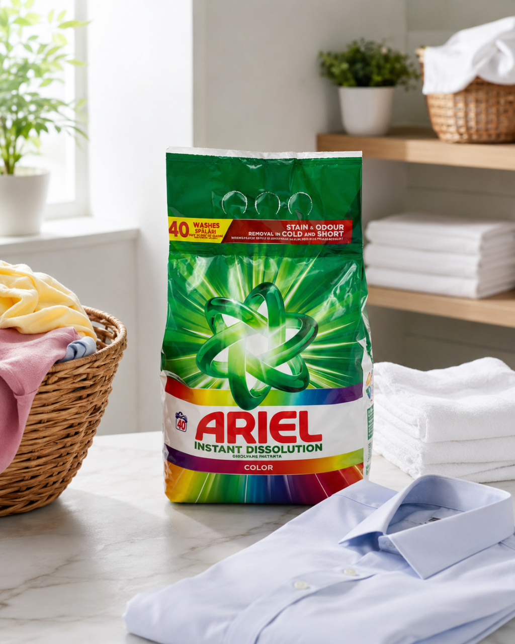 Ariel Instant Dissolution Color Detergent Automat de Rufe Pudra 40 Spalari 2.6 kg [2]