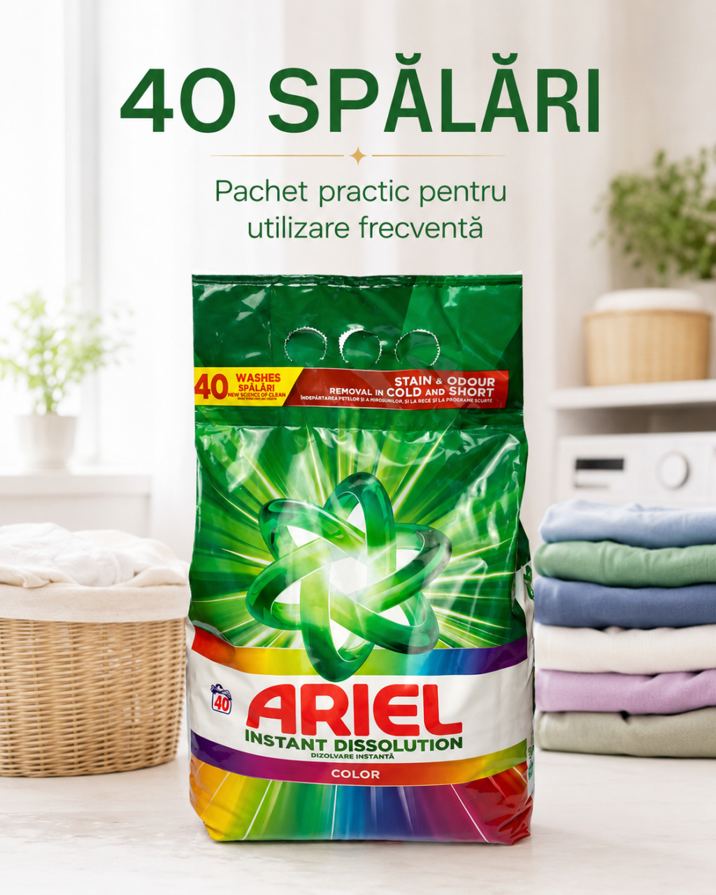 Ariel Instant Dissolution Color Detergent Automat de Rufe Pudra 40 Spalari 2.6 kg [4]