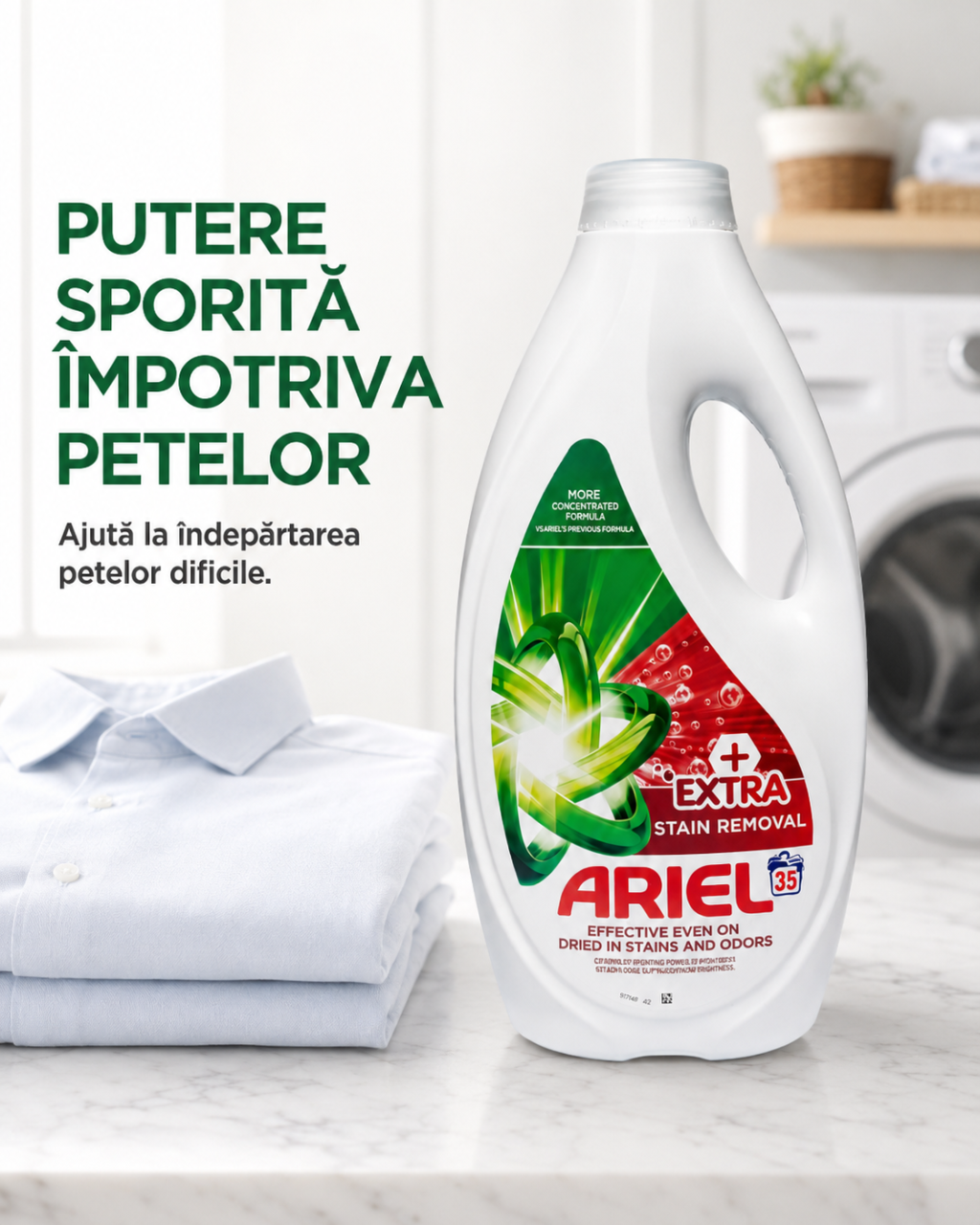 Ariel Extra Stain Removal Detergent Automat de Rufe Lichid 35 Spalari 1.575 L [6]