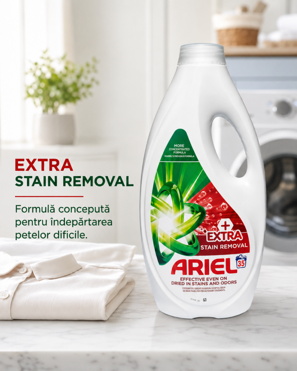 Ariel Extra Stain Removal Detergent Automat de Rufe Lichid 35 Spalari 1.575 L [4]