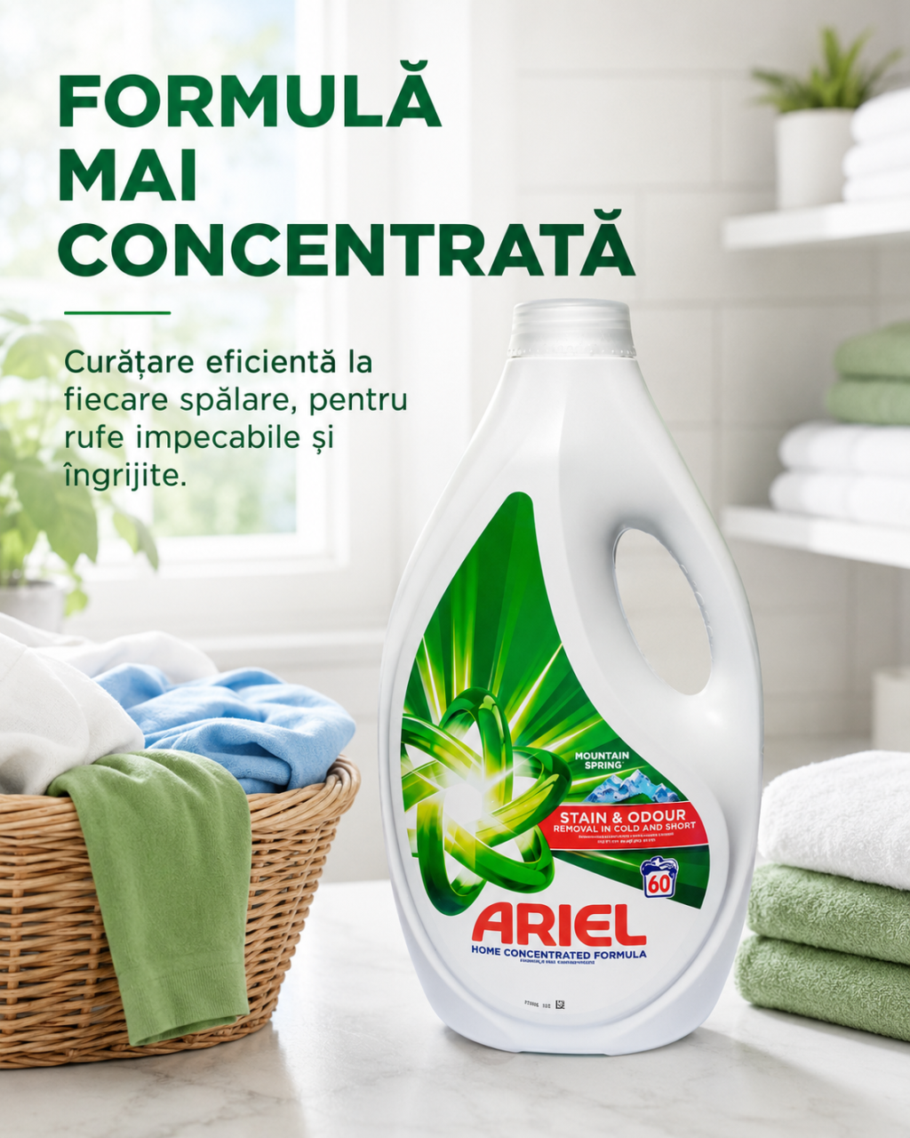 Ariel Mountain Spring Detergent Automat de Rufe Lichid 60 Spalari 2.7 L [6]