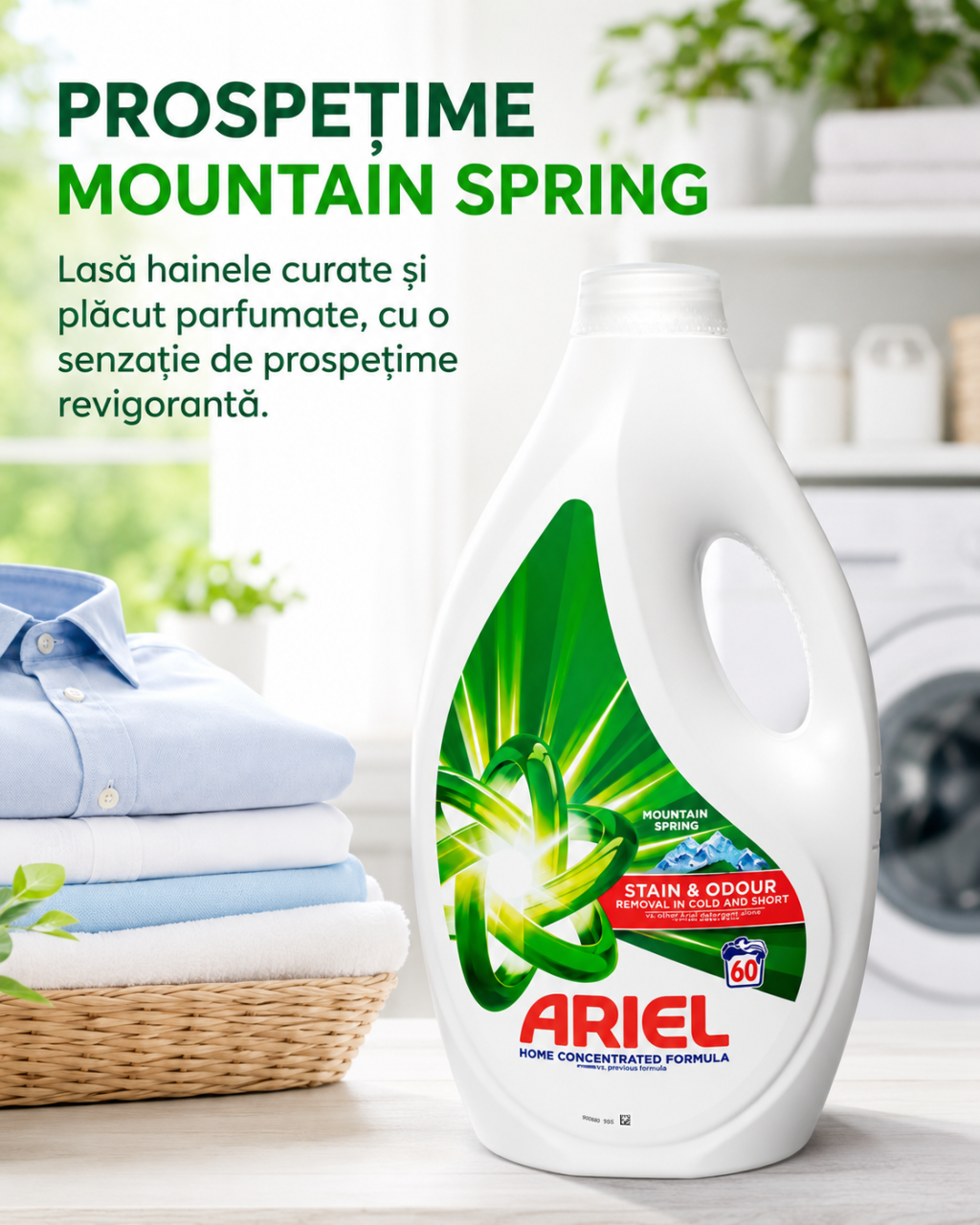 Ariel Mountain Spring Detergent Automat de Rufe Lichid 60 Spalari 2.7 L [5]