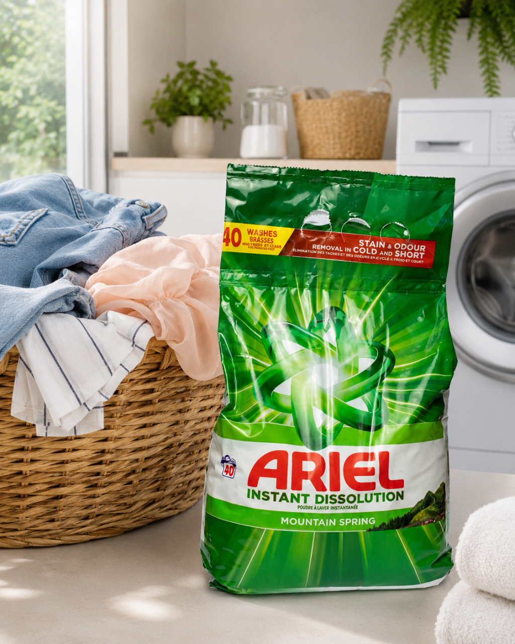 Ariel Instant Dissolution Mountain Spring Detergent Automat de Rufe Pudra 40 Spalari 2.6 kg [2]