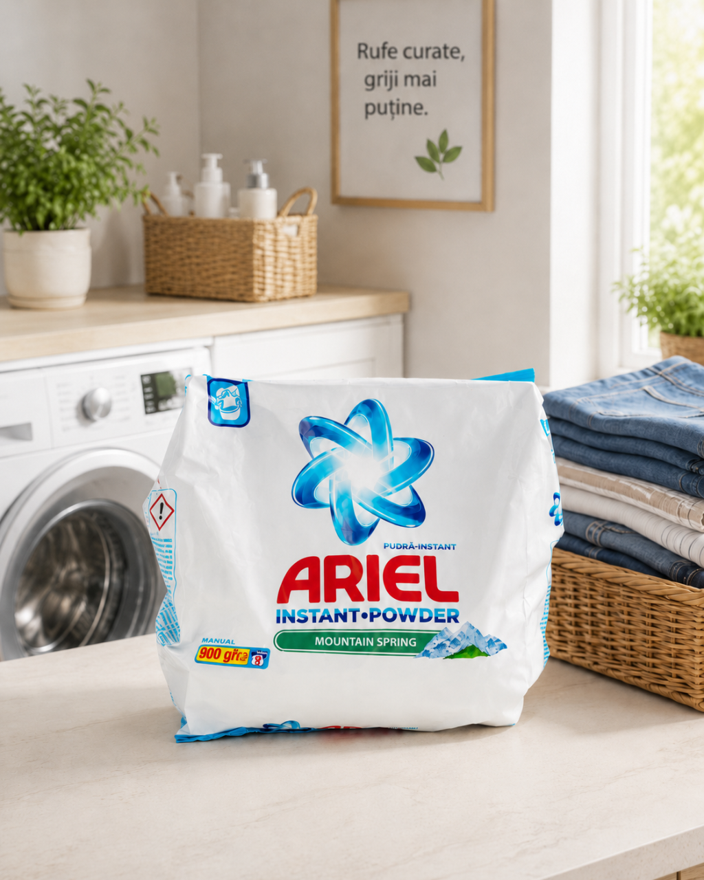 Ariel Mountain Spring Detergent Manual de Rufe Pudra 900 g [2]