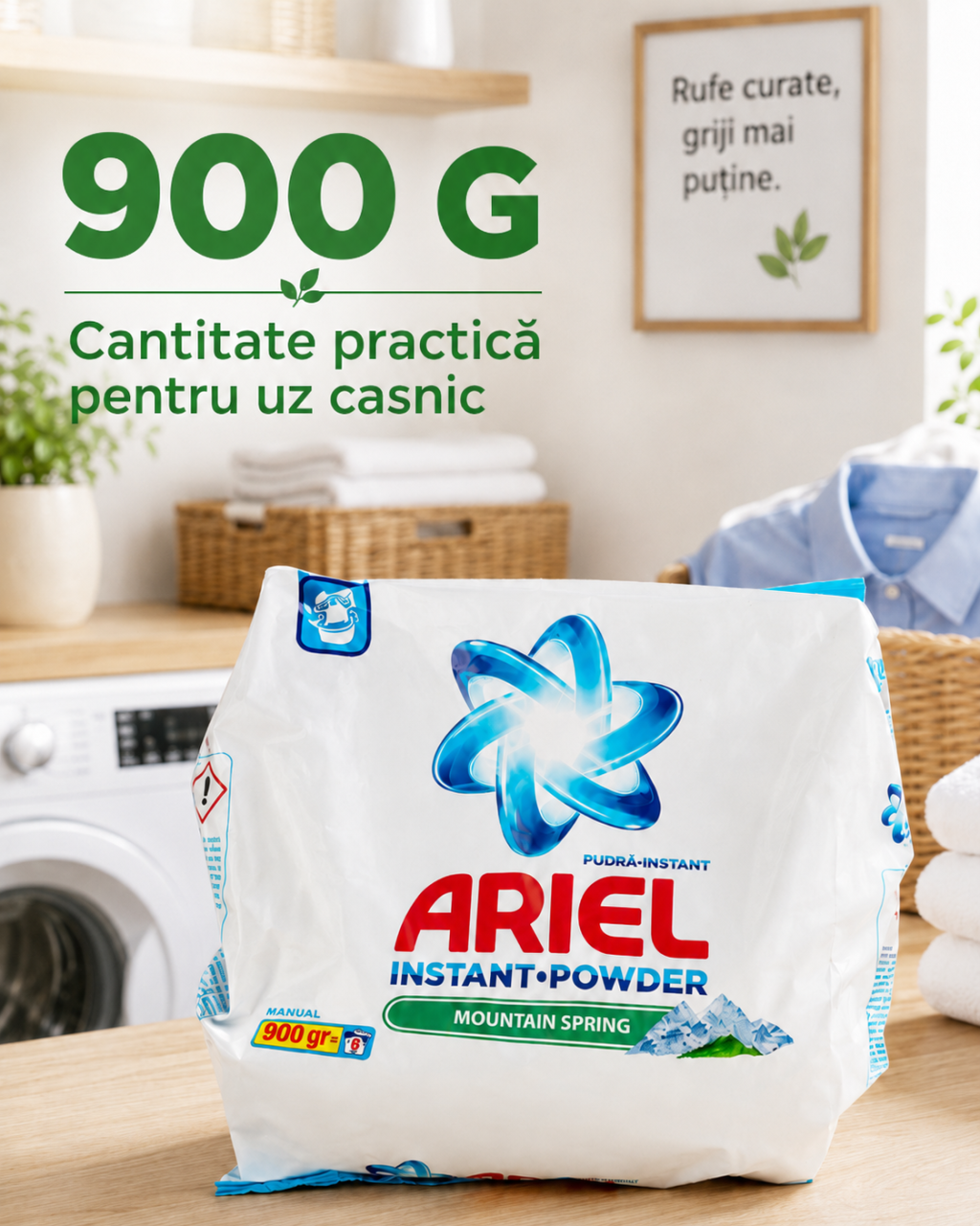 Ariel Mountain Spring Detergent Manual de Rufe Pudra 900 g [6]