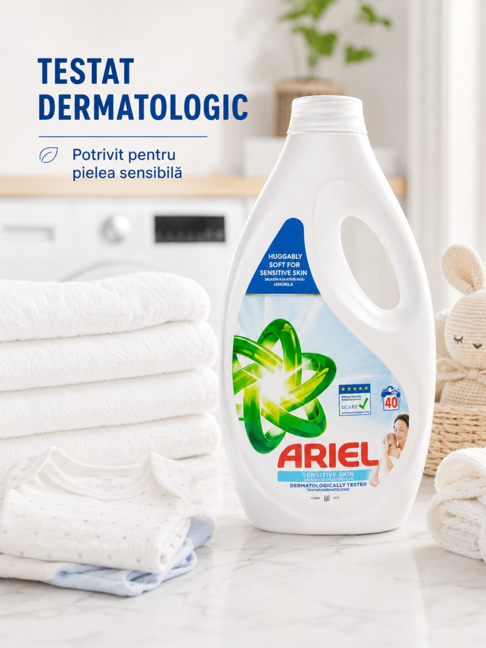 Ariel Sensitive Skin Detergent Automat de Rufe Lichid 40 Spalari 1.8 L [3]