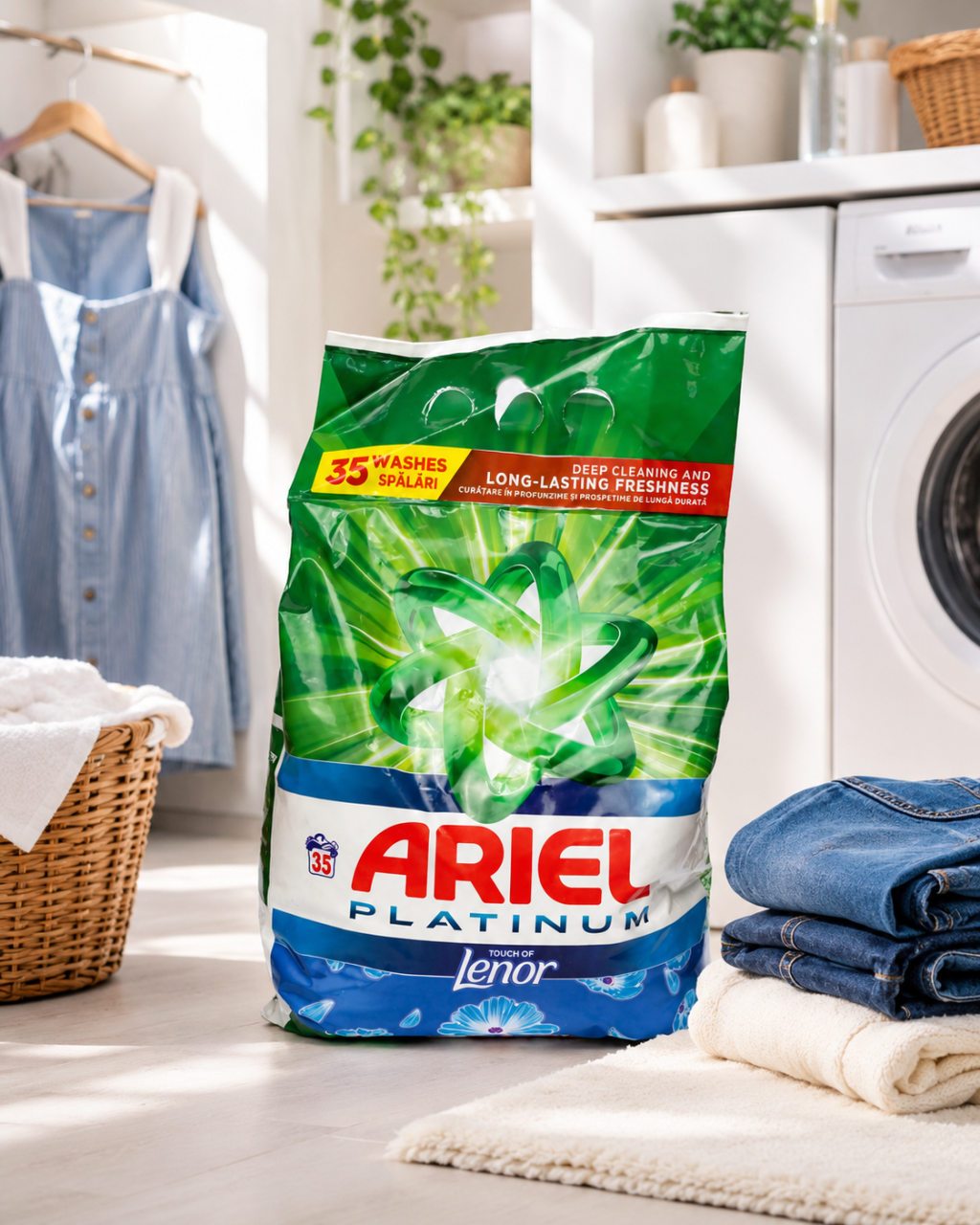 Ariel Platinum Touch of Lenor Detergent Automat de Rufe Pudra 35 Spalari 2.27 kg [2]